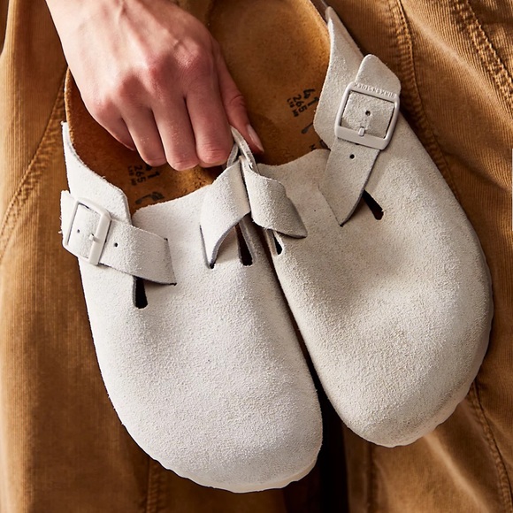 Birkenstock Boston Soft Footbed Suede Clog Sandals 38/7 - Picture 2 of 16